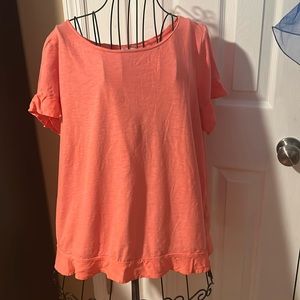 Ladies coral top. Super cute.